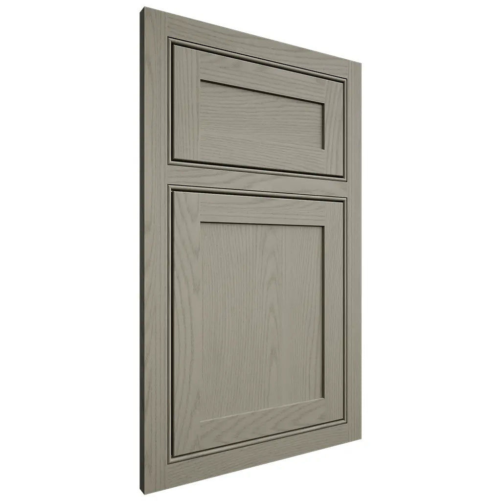 Shiloh Cabinetry Beaded Inset Malibu Red Oak Plain Cut Thyme Door