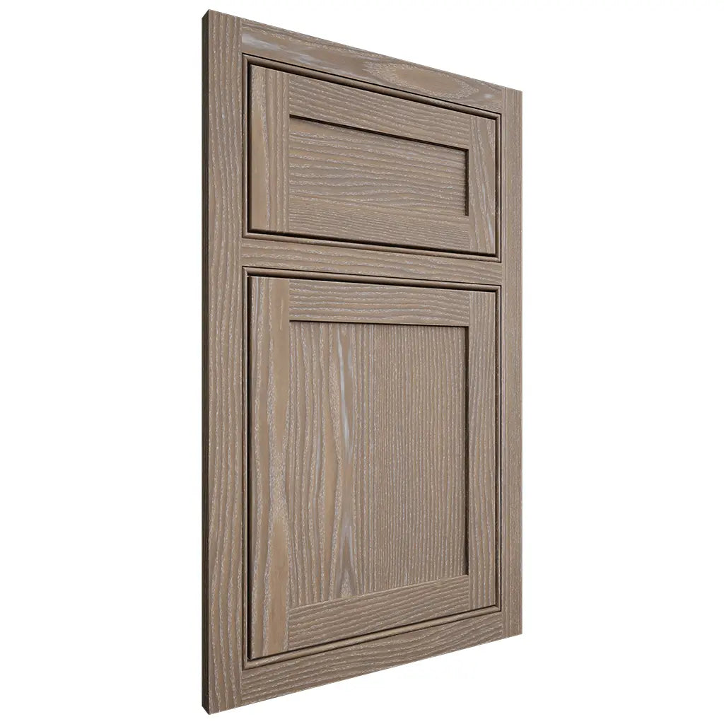 Shiloh Cabinetry Beaded Inset Malibu White Oak Plain Cut Almond Door