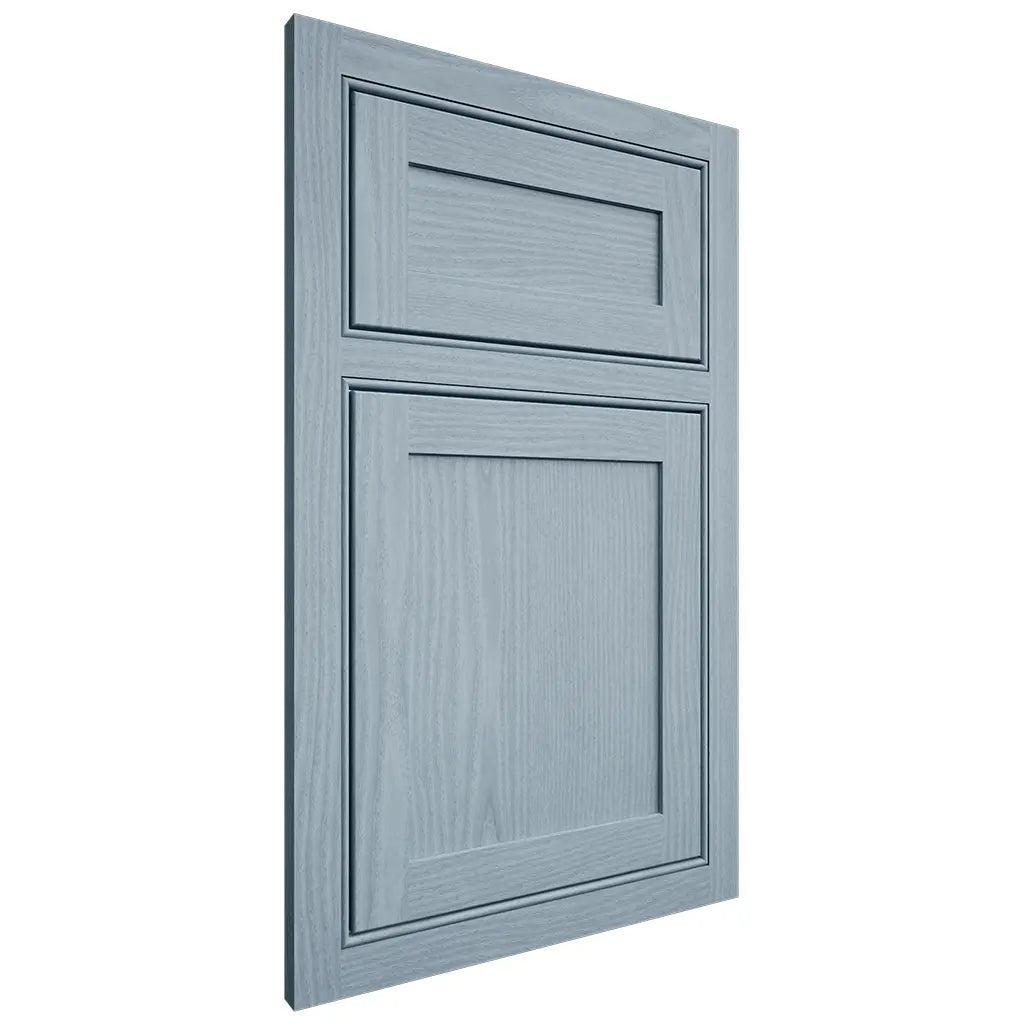 Shiloh Cabinetry Beaded Inset Malibu White Oak Plain Cut Sky Door