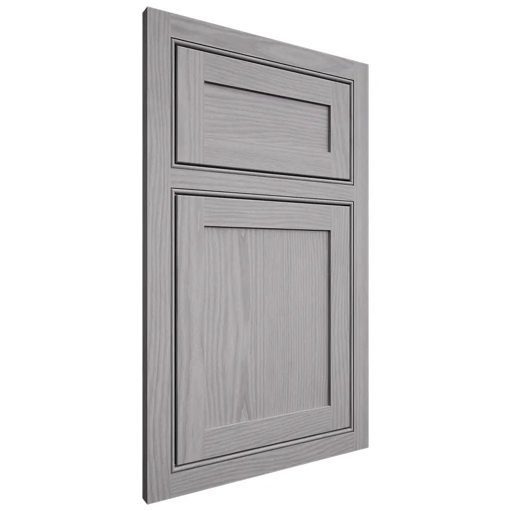 Shiloh Cabinetry Beaded Inset Malibu White Oak Plain Cut Stratus Door