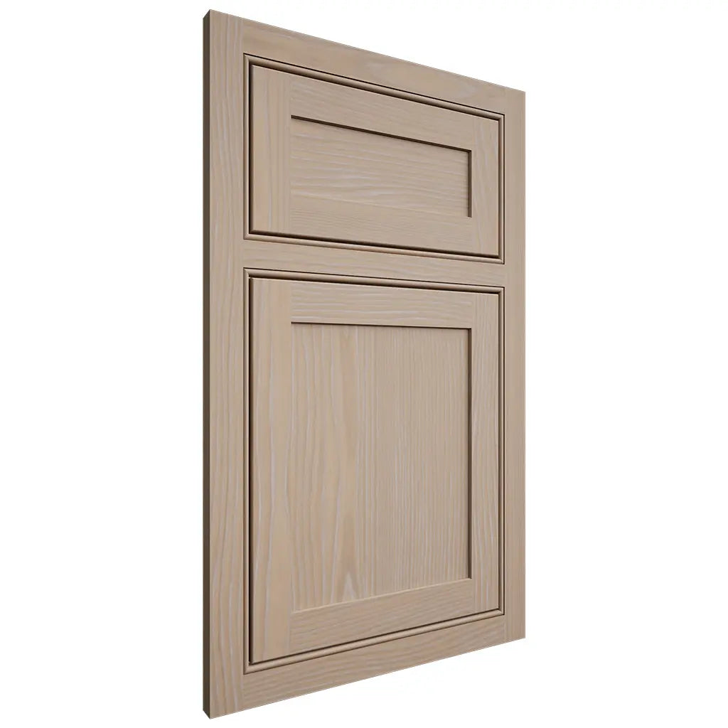 Shiloh Cabinetry Beaded Inset Malibu White Oak Plain Cut Straw Door