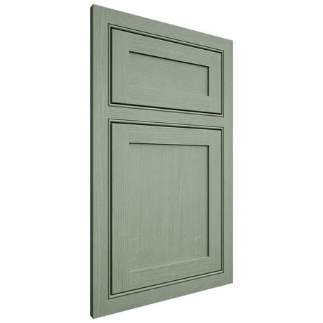 Shiloh Cabinetry Beaded Inset Malibu White Oak Quarter Sawn Moss Door