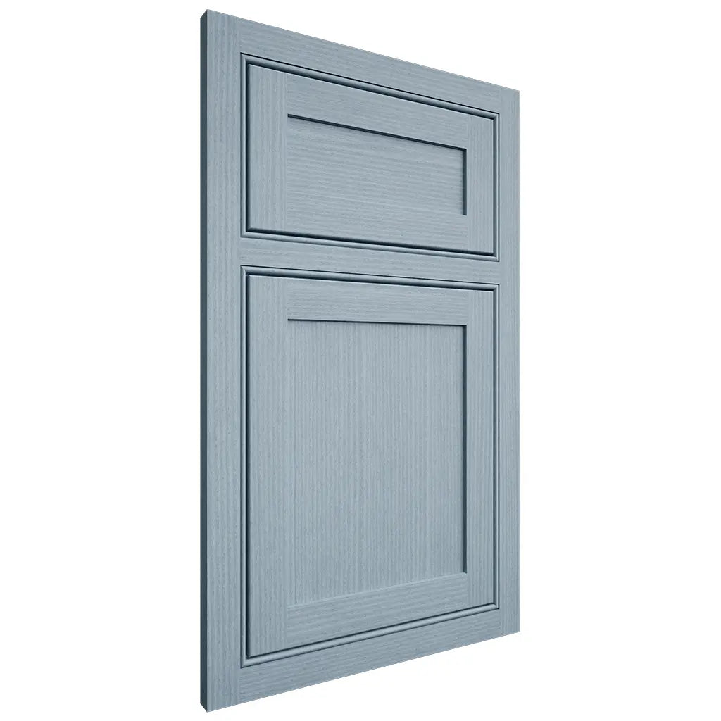Shiloh Cabinetry Beaded Inset Malibu White Oak Rift Cut Sky Door