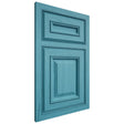 Shiloh Cabinetry Beaded Inset Manchester Alder Plain Cut Aqua Door
