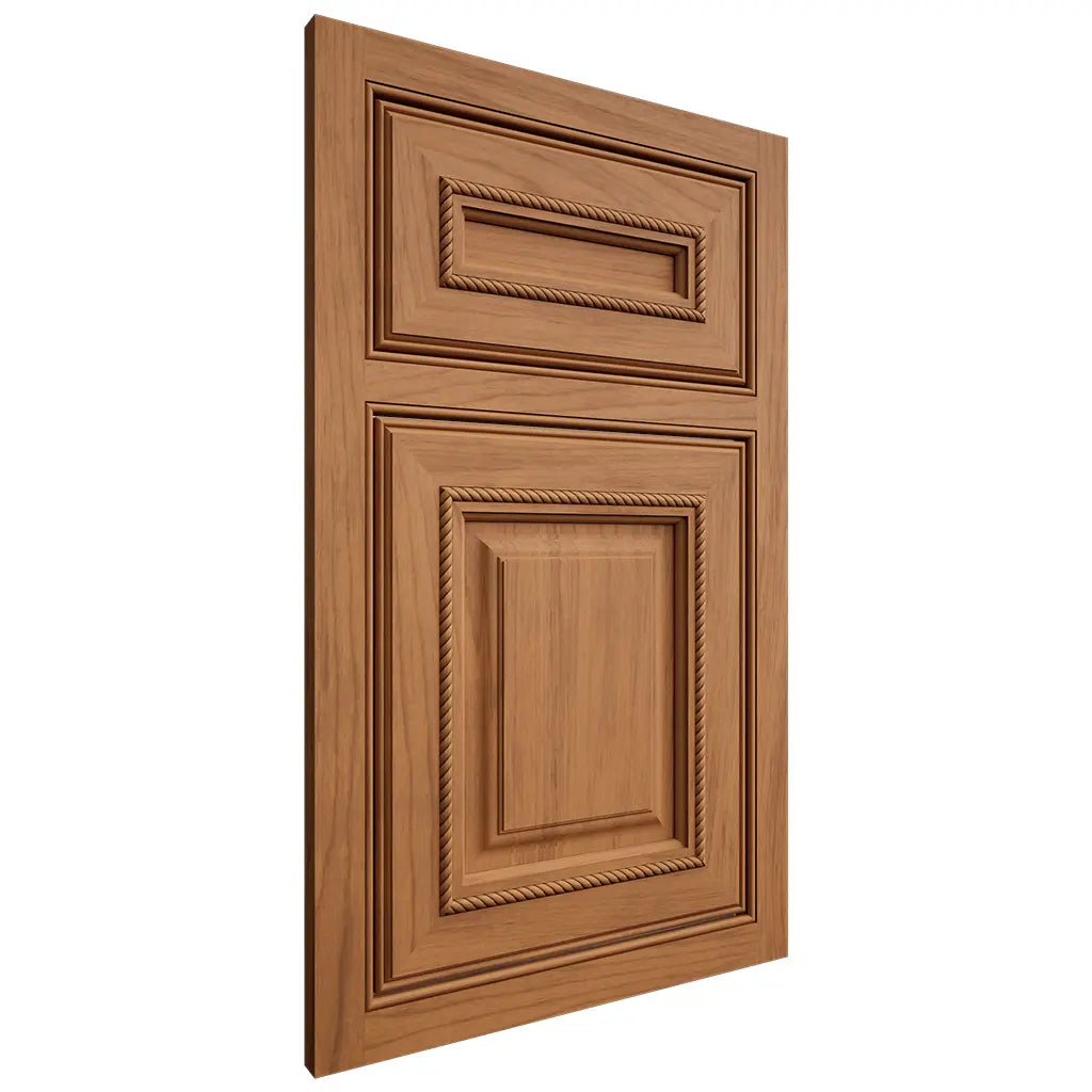 Shiloh Cabinetry Beaded Inset Manchester Alder Plain Cut Caramel Door