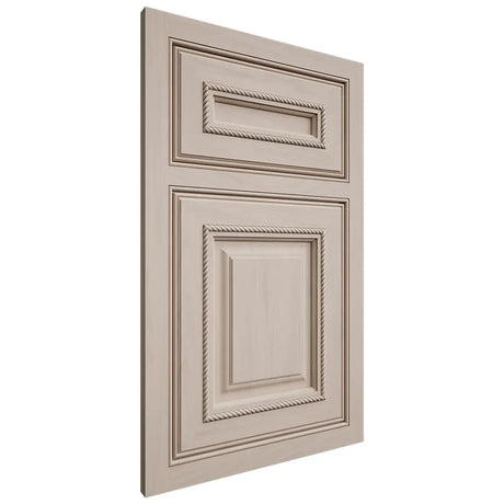 Shiloh Cabinetry Beaded Inset Manchester Alder Plain Cut White Sands Door