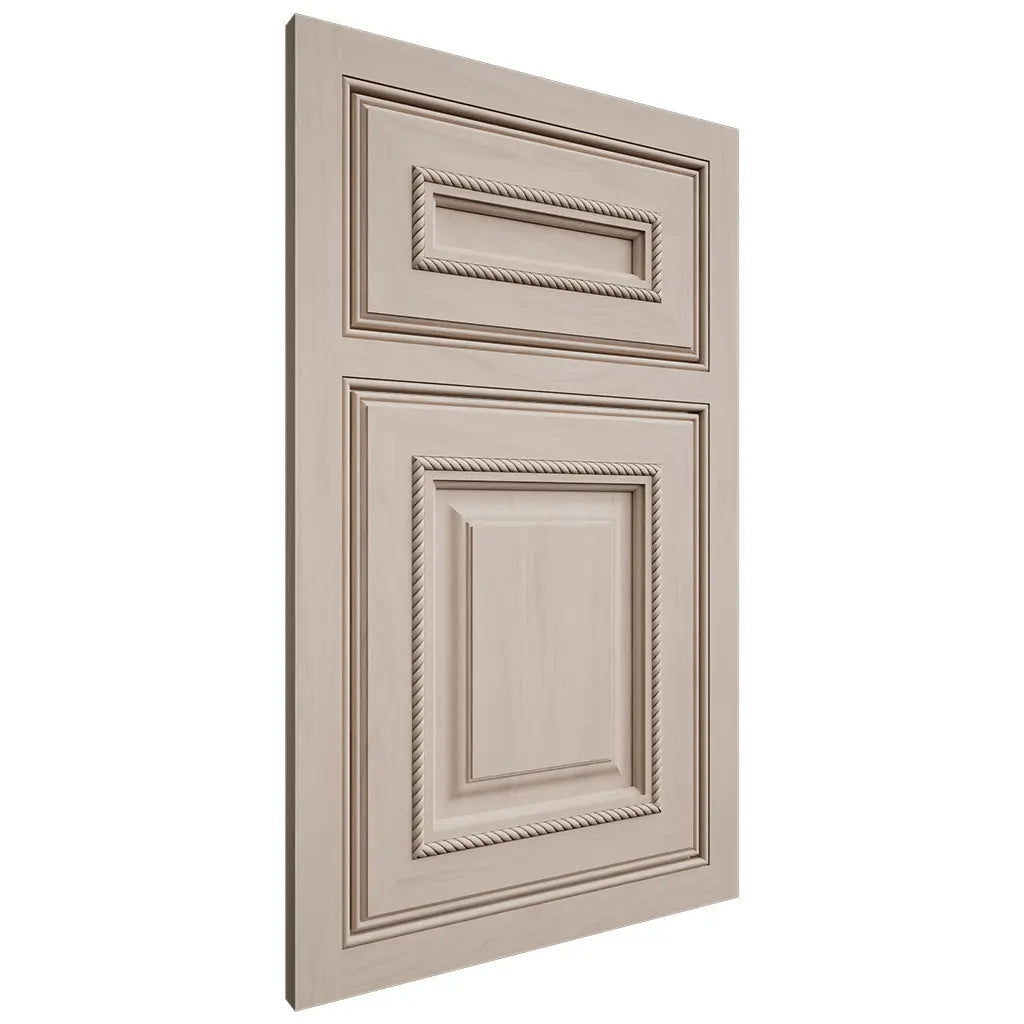 Shiloh Cabinetry Beaded Inset Manchester Alder Plain Cut White Sands Door