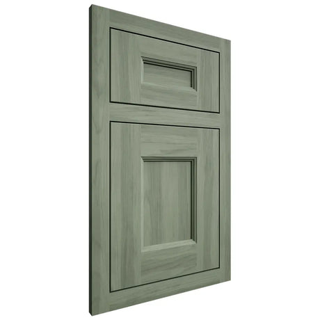 Shiloh Cabinetry Beaded Inset Manchester Hickory Plain Cut Moss Door