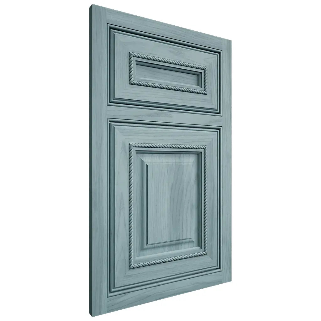 Shiloh Cabinetry Beaded Inset Manchester Hickory Plain Cut Sky Door