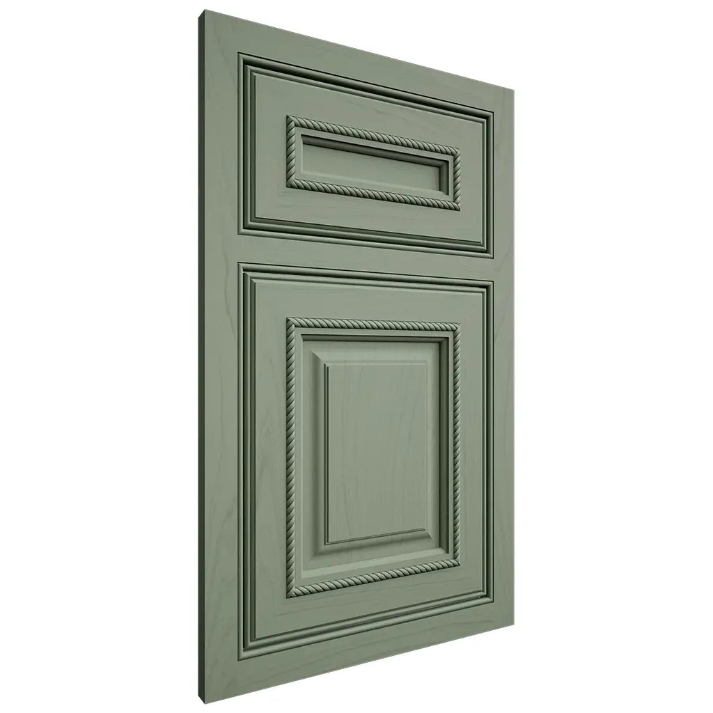 Shiloh Cabinetry Beaded Inset Manchester Poplar Plain Cut Moss Door