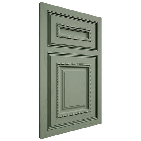 Shiloh Cabinetry Beaded Inset Manchester Poplar Plain Cut Moss Door