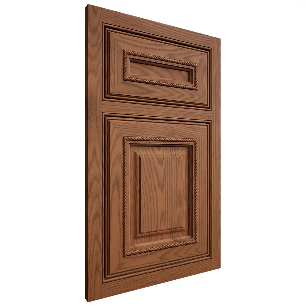 Shiloh Cabinetry Beaded Inset Manchester Red Oak Plain Cut Braun Door