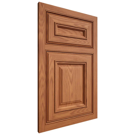 Shiloh Cabinetry Beaded Inset Manchester Red Oak Plain Cut Harvest Door