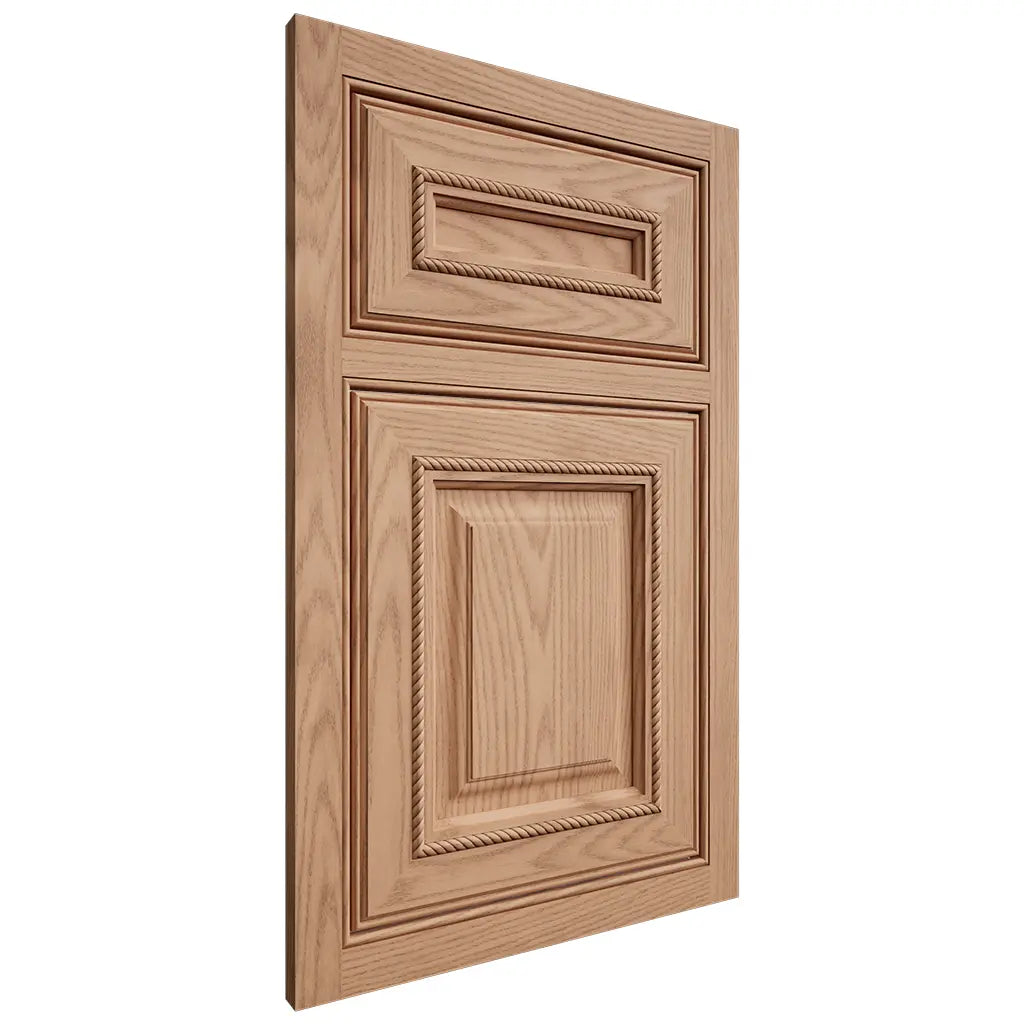 Shiloh Cabinetry Beaded Inset Manchester Red Oak Plain Cut Natural Door