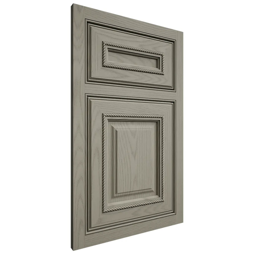 Shiloh Cabinetry Beaded Inset Manchester Red Oak Plain Cut Thyme Door