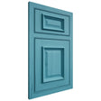 Shiloh Cabinetry Beaded Inset Montgomery Alder Plain Cut Aqua Door