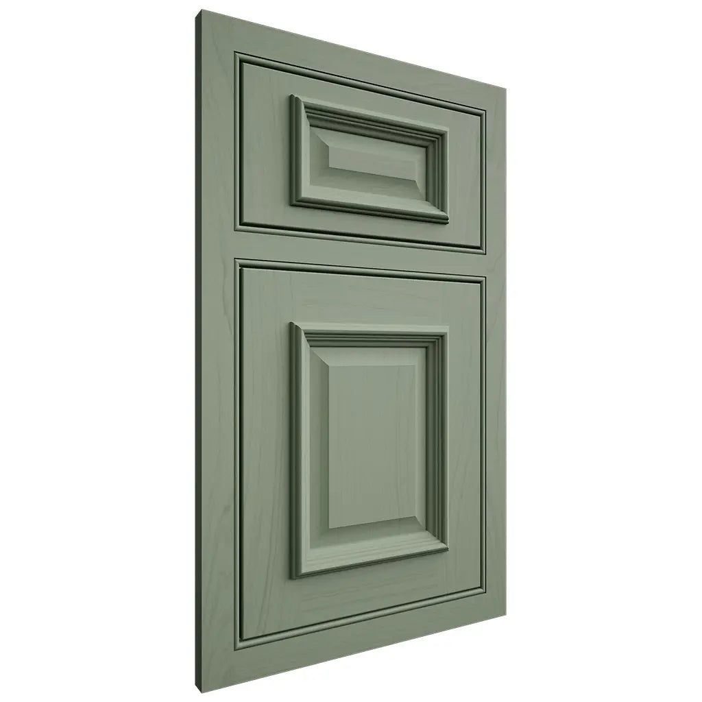 Shiloh Cabinetry Beaded Inset Montgomery Poplar Plain Cut Moss Door