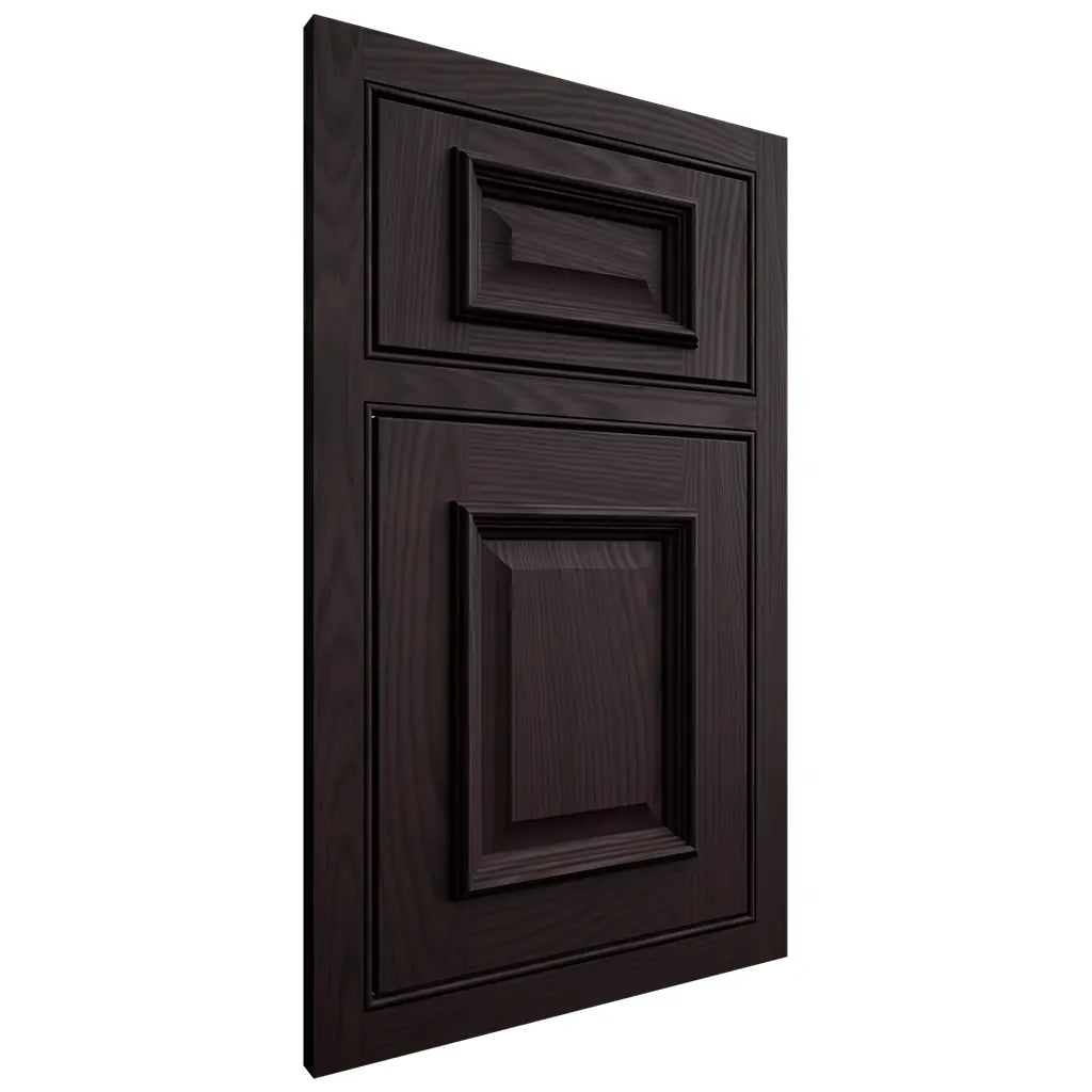 Shiloh Cabinetry Beaded Inset Montgomery Red Oak Plain Cut Espresso Door