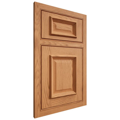 Shiloh Cabinetry Beaded Inset Montgomery Red Oak Plain Cut Medium Door