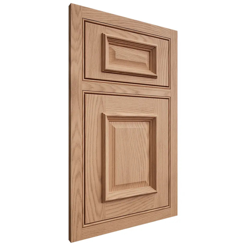 Shiloh Cabinetry Beaded Inset Montgomery Red Oak Plain Cut Natural Door