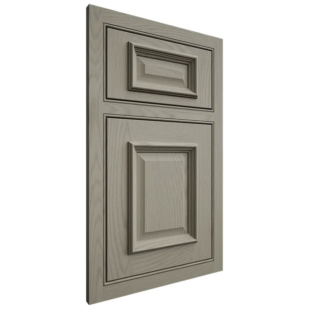 Shiloh Cabinetry Beaded Inset Montgomery Red Oak Plain Cut Thyme Door