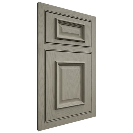 Shiloh Cabinetry Beaded Inset Montgomery Red Oak Plain Cut Thyme Door