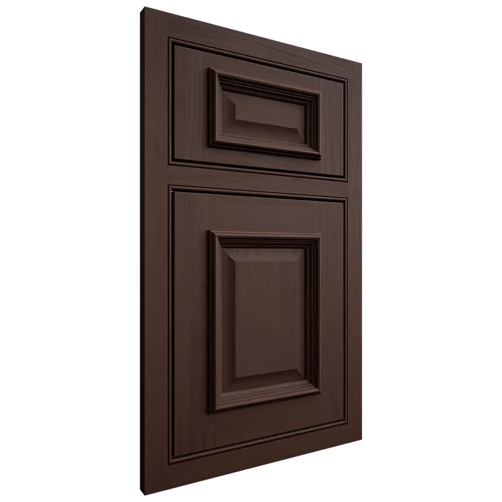 Shiloh Cabinetry Beaded Inset Montgomery Walnut Plain Cut Bison Door