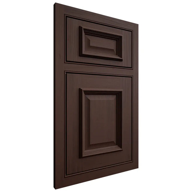 Shiloh Cabinetry Beaded Inset Montgomery Walnut Plain Cut Bison Door