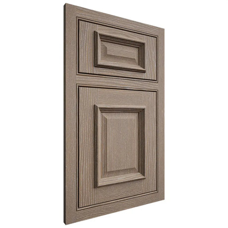 Shiloh Cabinetry Beaded Inset Montgomery White Oak Plain Cut Almond Door