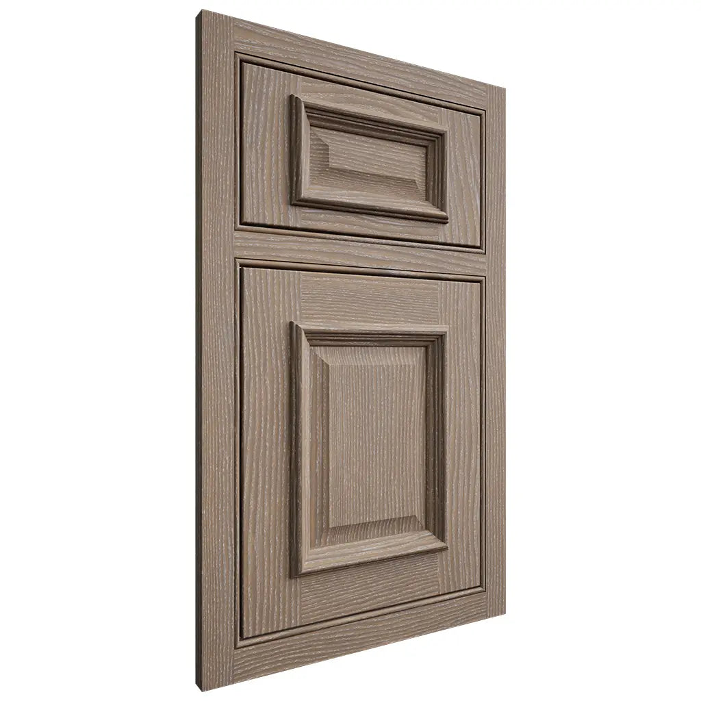 Shiloh Cabinetry Beaded Inset Montgomery White Oak Plain Cut Almond Door