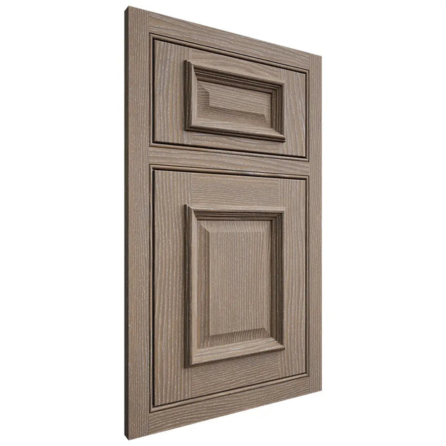 Shiloh Cabinetry Beaded Inset Montgomery White Oak Plain Cut Almond Door