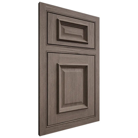 Shiloh Cabinetry Beaded Inset Montgomery White Oak Plain Cut Clay Door
