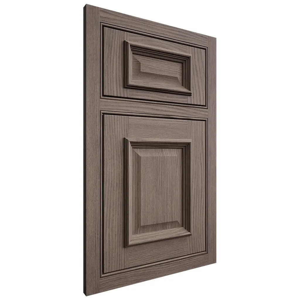 Shiloh Cabinetry Beaded Inset Montgomery White Oak Plain Cut Clay Door