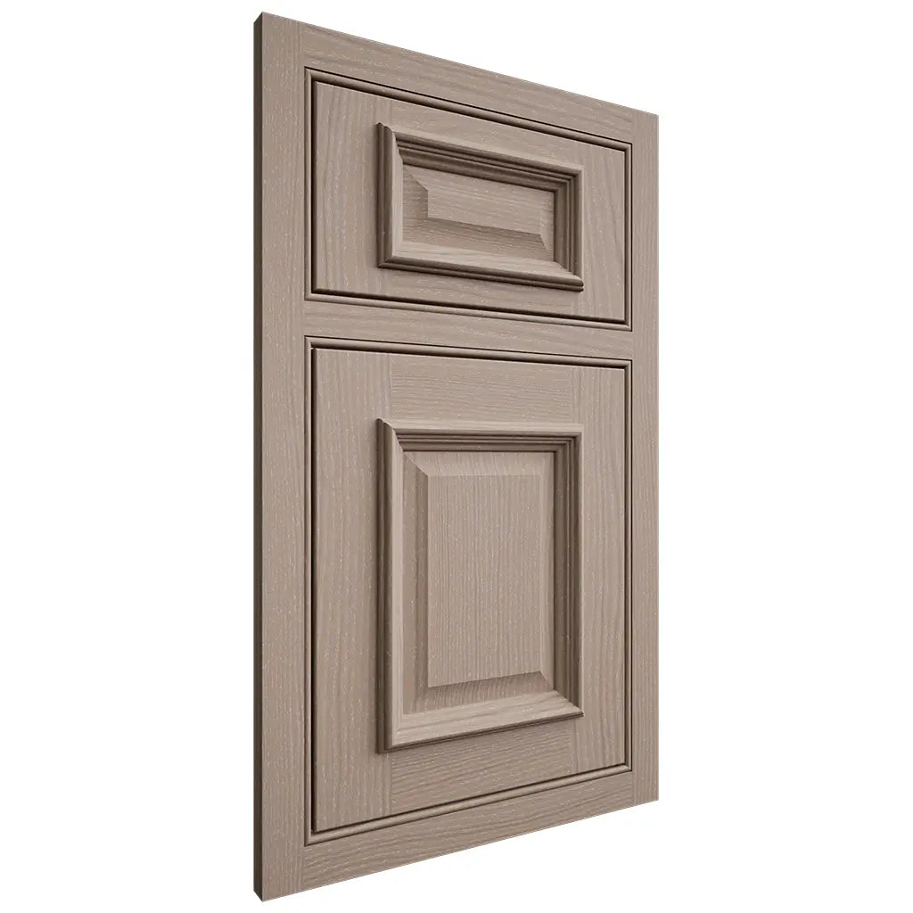 Shiloh Cabinetry Beaded Inset Montgomery White Oak Plain Cut Whitewash Door