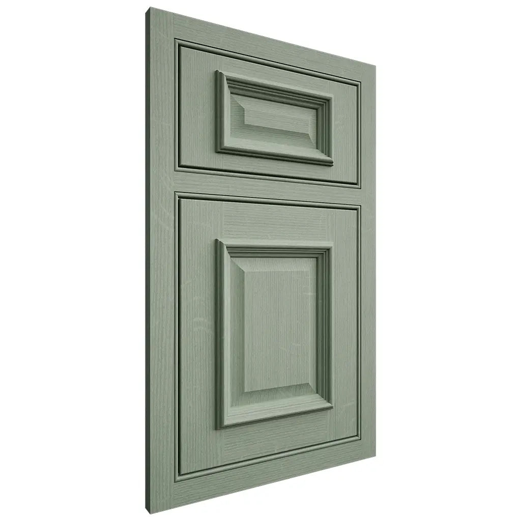 Shiloh Cabinetry Beaded Inset Montgomery White Oak Quarter Sawn Moss Door