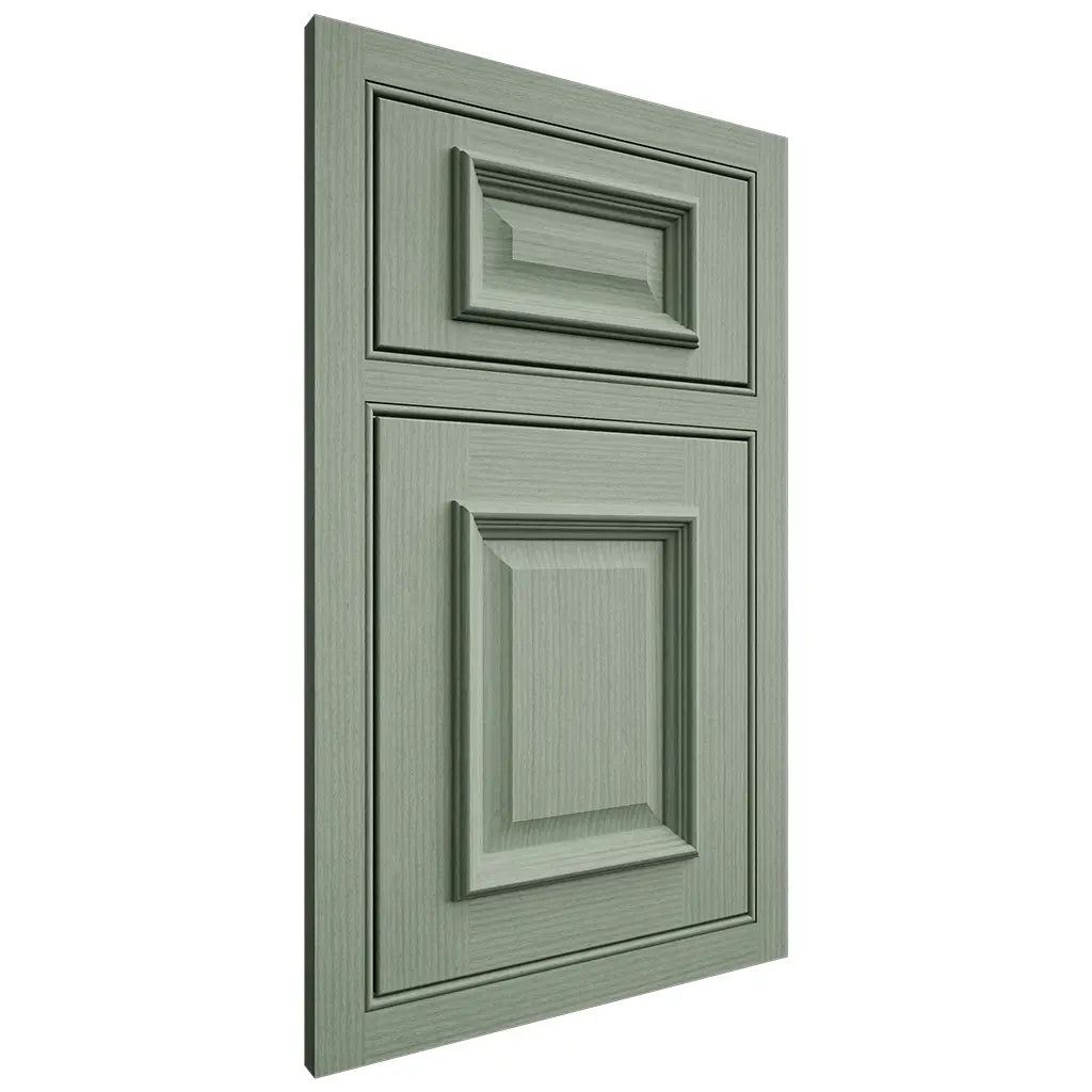 Shiloh Cabinetry Beaded Inset Montgomery White Oak Rift Cut Moss Door