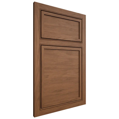 Shiloh Cabinetry Beaded Inset Napa Horizontal Alder Plain Cut Walnut Door