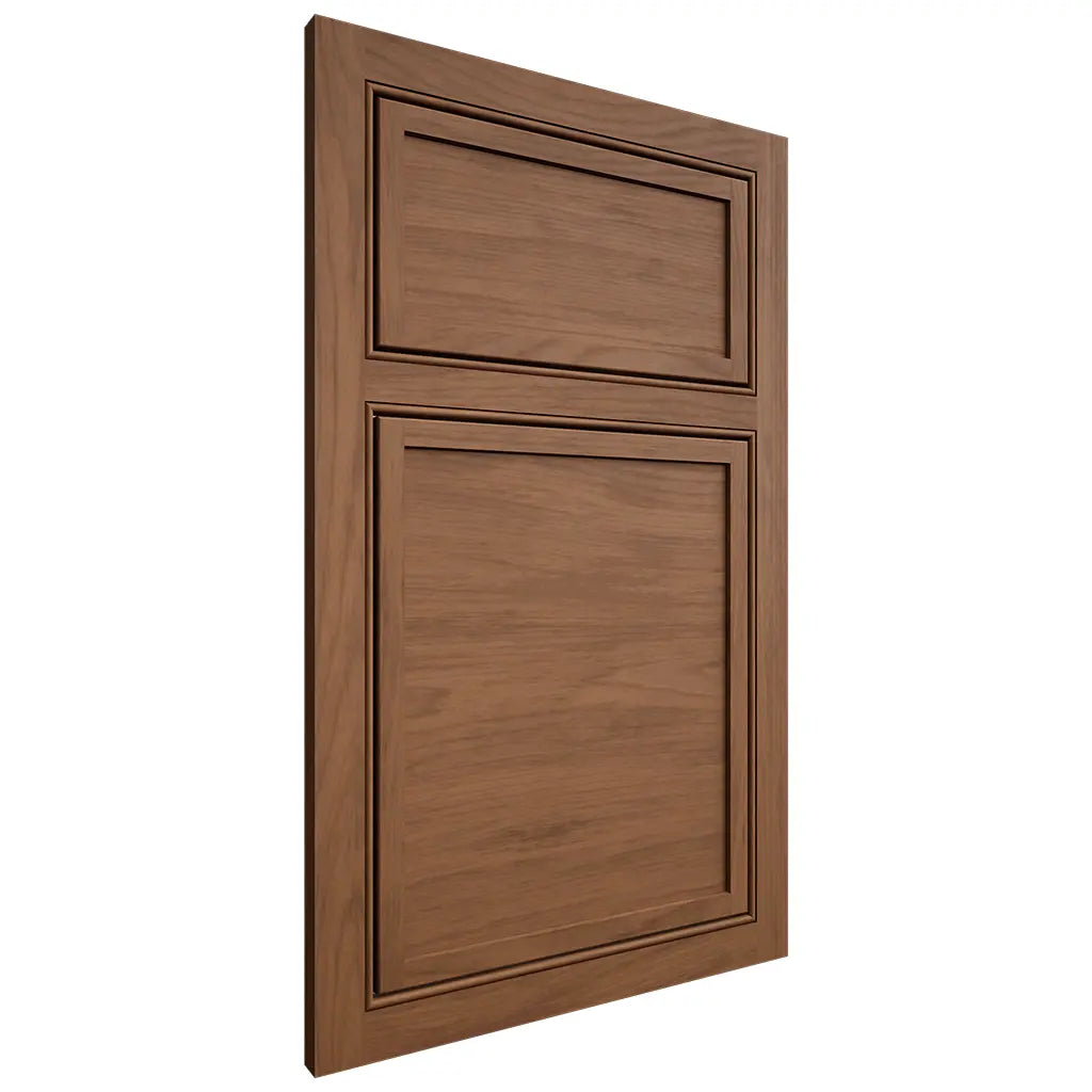 Shiloh Cabinetry Beaded Inset Napa Horizontal Alder Plain Cut Walnut Door