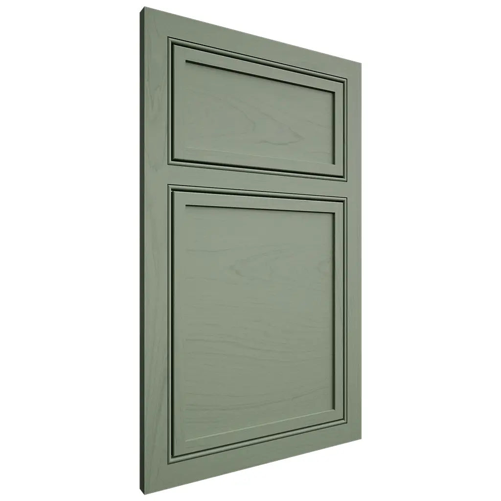 Shiloh Cabinetry Beaded Inset Napa Horizontal Poplar Plain Cut Moss Door