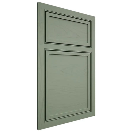 Shiloh Cabinetry Beaded Inset Napa Horizontal Poplar Plain Cut Moss Door