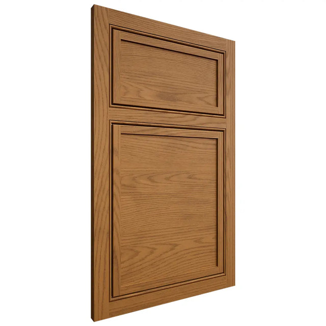 Shiloh Cabinetry Beaded Inset Napa Horizontal Red Oak Plain Cut Autumn Door