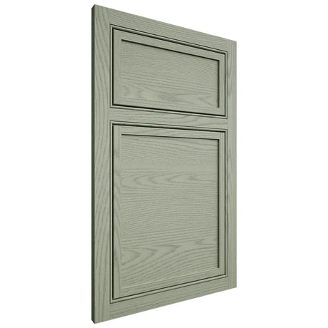 Shiloh Cabinetry Beaded Inset Napa Horizontal Red Oak Plain Cut Moss Door