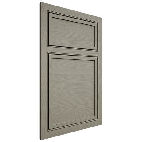 Shiloh Cabinetry Beaded Inset Napa Horizontal Red Oak Plain Cut Thyme Door