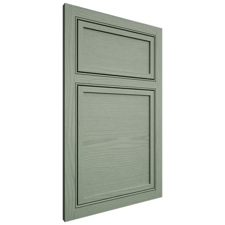 Shiloh Cabinetry Beaded Inset Napa Horizontal White Oak Plain Cut Moss Door
