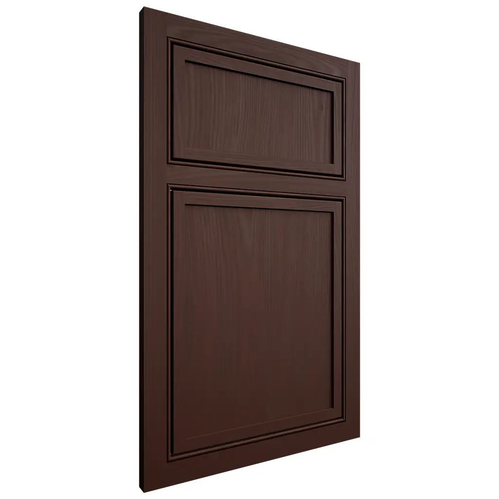 Shiloh Cabinetry Beaded Inset Napa Vertical Alder Plain Cut Umber Door