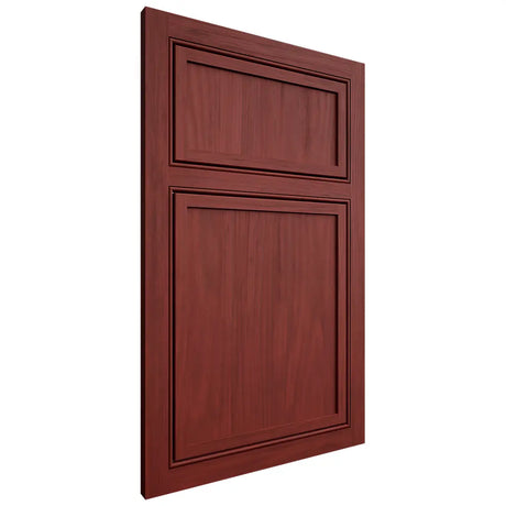 Shiloh Cabinetry Beaded Inset Napa Vertical Cherry Plain Cut Red Door
