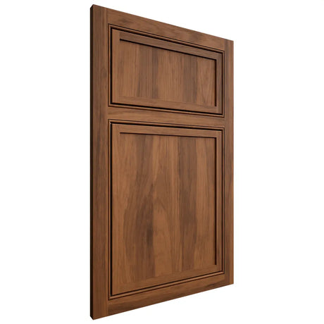 Shiloh Cabinetry Beaded Inset Napa Vertical Hickory Plain Cut Burnt Sugar Door
