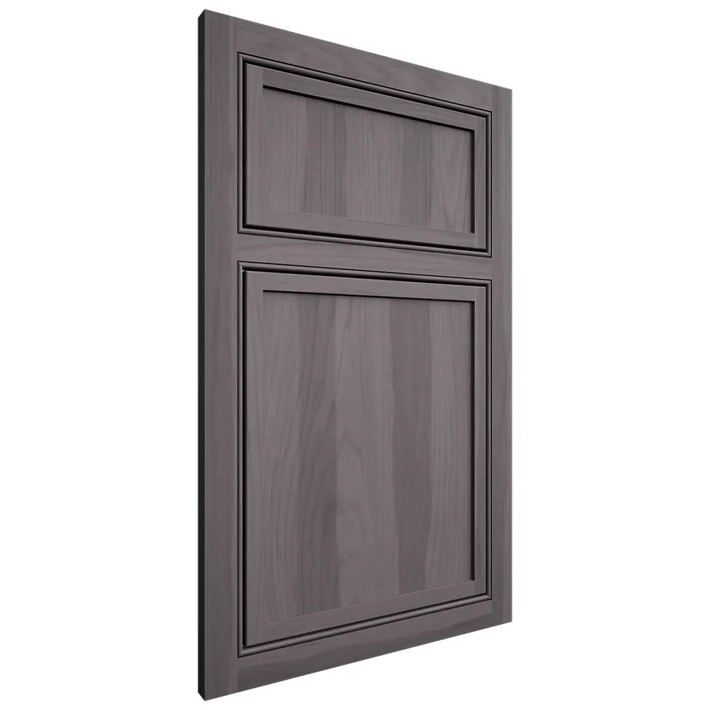 Shiloh Cabinetry Beaded Inset Napa Vertical Hickory Plain Cut Cadet Door