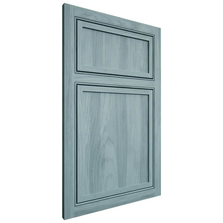Shiloh Cabinetry Beaded Inset Napa Vertical Hickory Plain Cut Sky Door