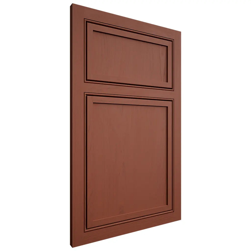 Shiloh Cabinetry Beaded Inset Napa Vertical Maple Plain Cut Cayenne Door